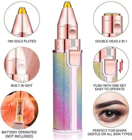 Portable Eyebrow Remover for women Face, Lips, Nose Hair trimmer