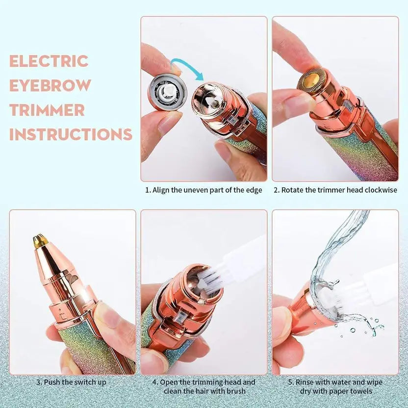 Portable Eyebrow Remover for women Face, Lips, Nose Hair trimmer